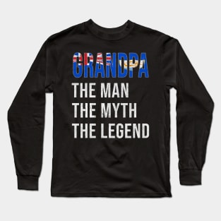 Grand Father Anguillan Grandpa The Man The Myth The Legend - Gift for Anguillan Dad With Roots From  Anguilla Long Sleeve T-Shirt